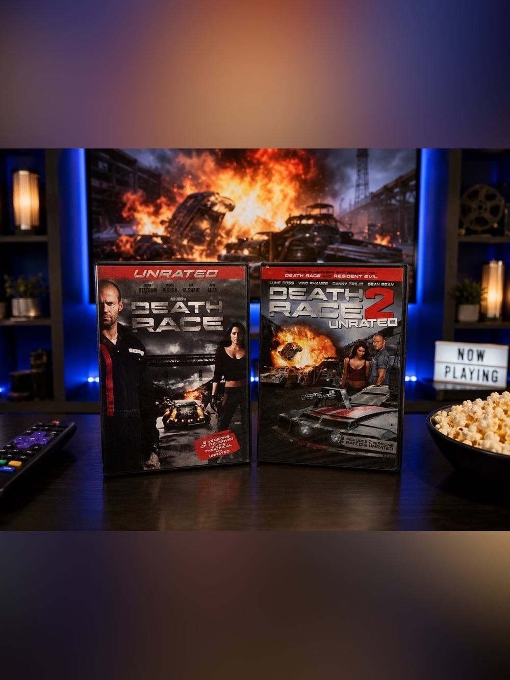 Death Race & Death Race 2 DVD Bundle – Rated R Action Movies New